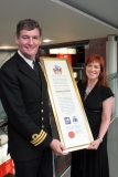 Presentation of Freedom of the City to HMS Scott 2006. Photo courtesy of John Fry.