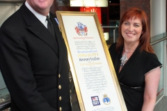 Presentation of Freedom of the City to HMS Scott 2006. Photo courtesy of John Fry.